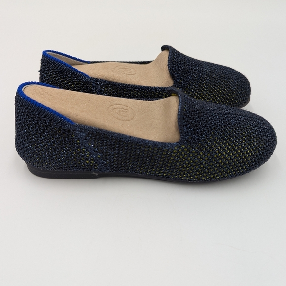 Rothy's Other - Rothy’s Girls Loafer Night Sparkle Navy Blue Metallic Slip On Kids Shoes Size 10